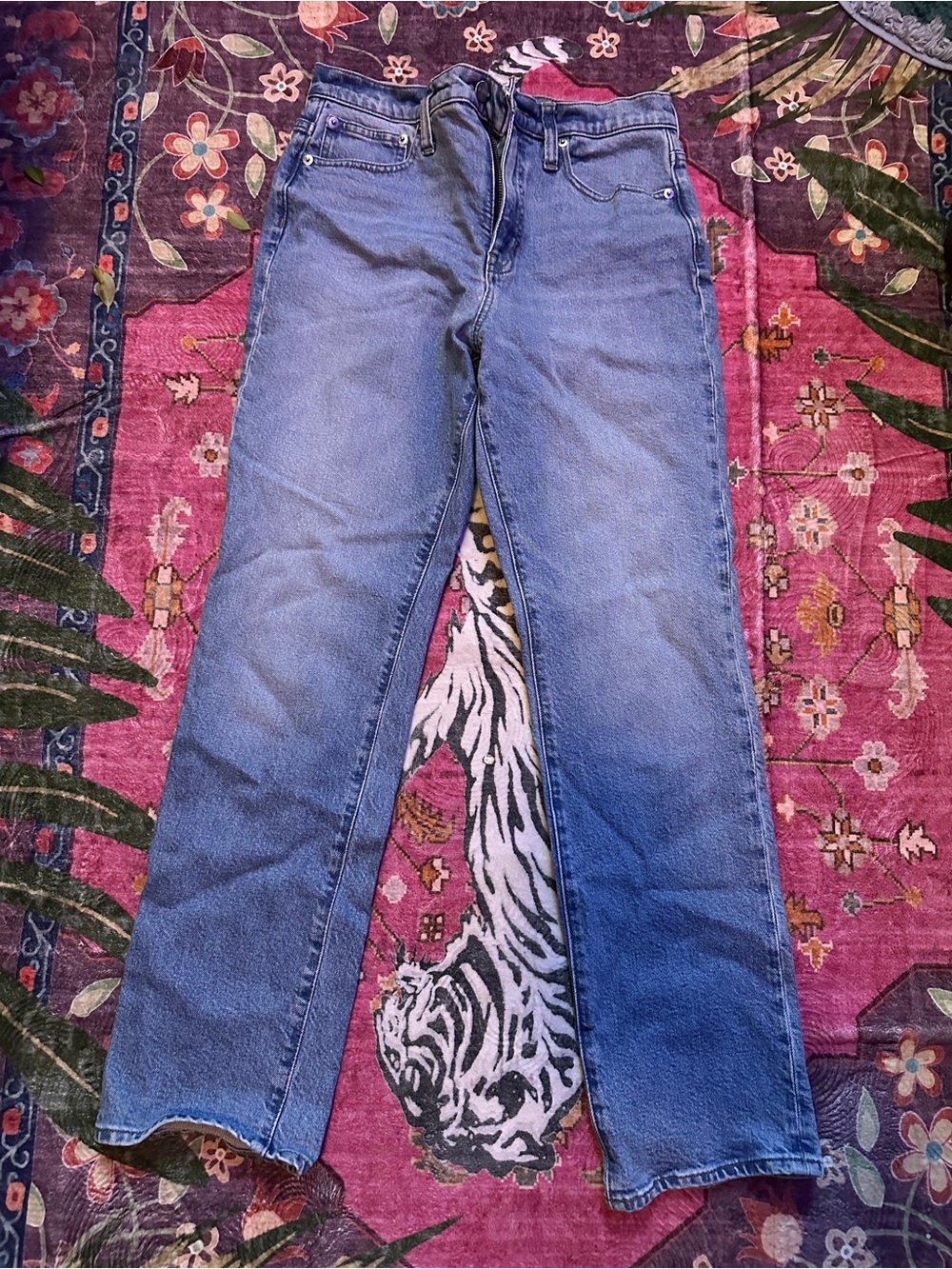 J. Crew Straight Leg Jeans in Medium Blue Wash